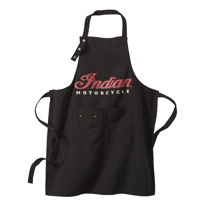 Unisex Indian Motorcycle BBQ Apron, Black
