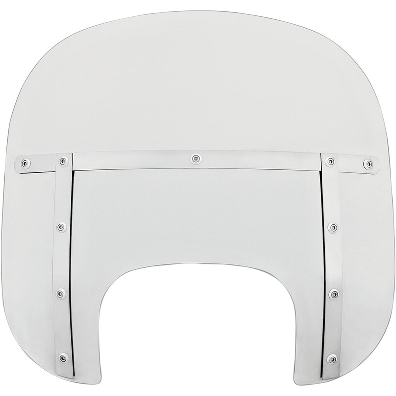 13″ Windshield Memphis Fats, Clear & Polished Mount Kit – 18+ Softail