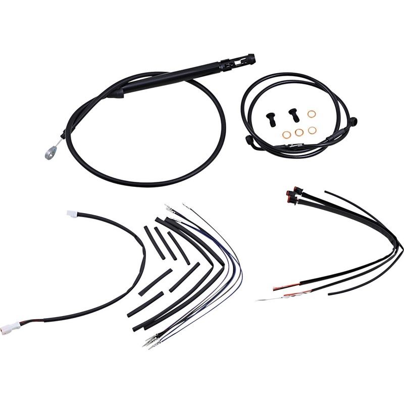 Black Vinyl Jail Bar Cable Kit For 12″ Handlebars