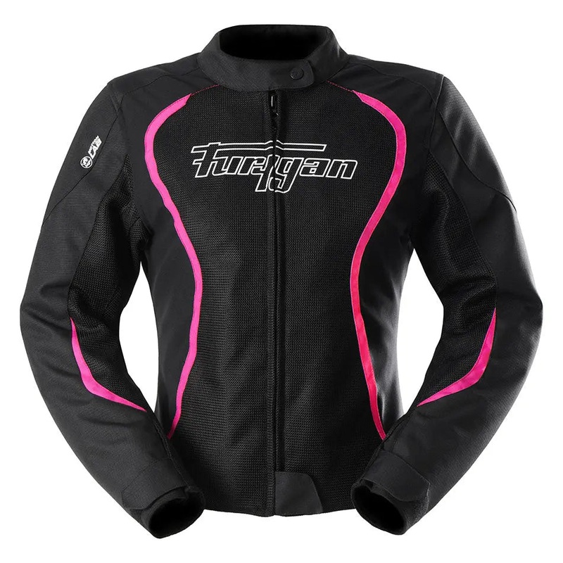 Furygan Odessa Vented 3-In-1 Ladies Textile Jacket Black / White / Pink