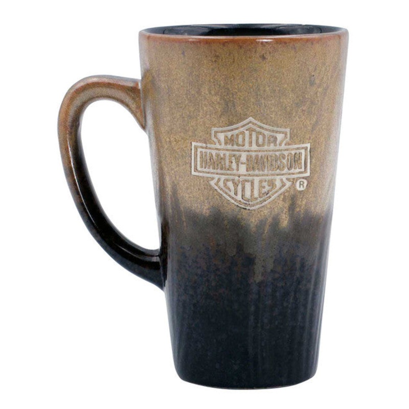 Harley-Davidson Engraved Bar & Shield Logo Sculpted Ceramic Latte Mug HDX-98637