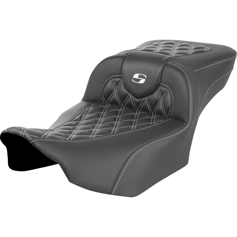Roadsofa Extended Reach CF LS Seat, White Stitch – 23+ Touring