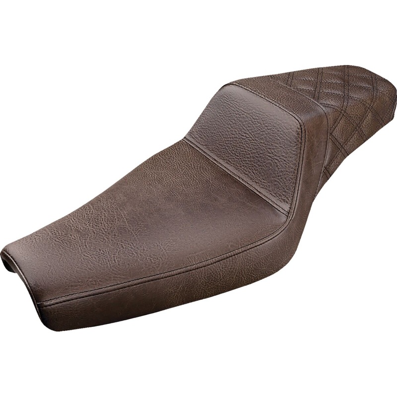Step Up Front Rear LS Seat, Brown – 04-22 Sportster (Forty-Eight and 12L Tank)
