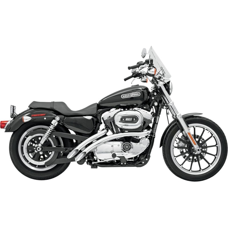 Sweepers Smooth Radius Exhaust System, Chrome – 04-06 Sportster