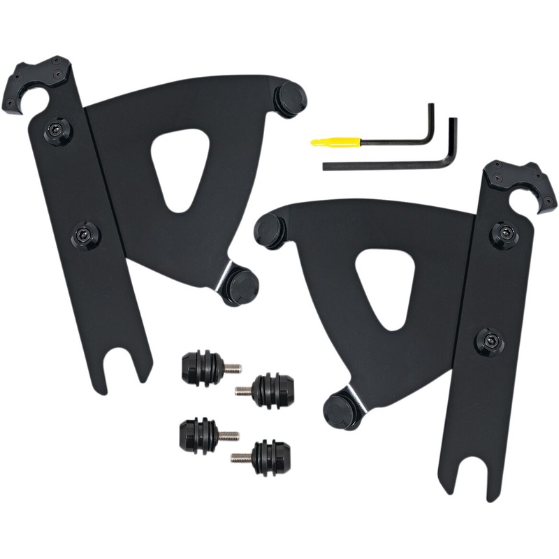 Road Warrior Fairing Trigger-Lock Mounting Hardware, Black – 86-17 Softail