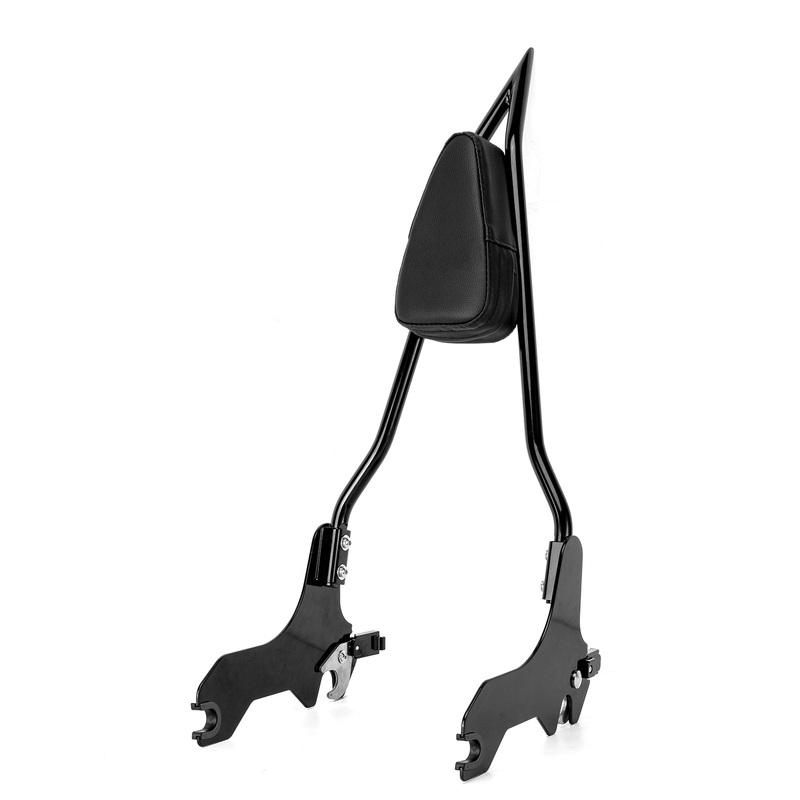 2018-2025 Harley Softail FXBB/S FLHC/S FXST Quick Release Gloss Black Passenger Backrest Sissy Bar