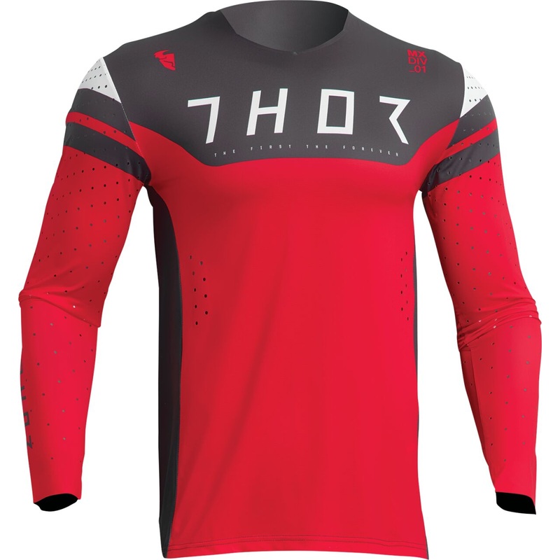 Thor Prime Rival Jersey Charcoal / Red