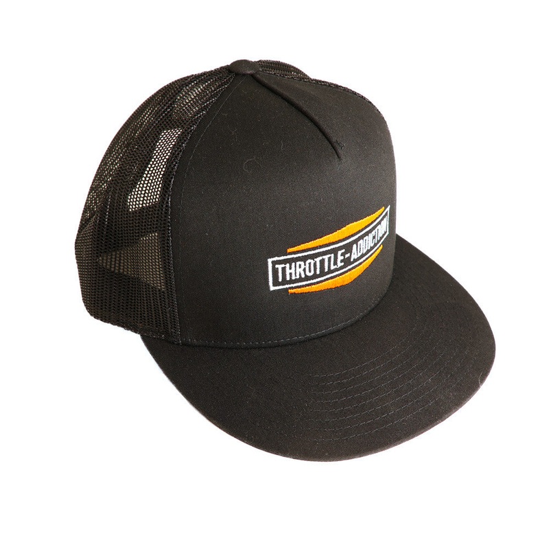 Throttle Addiction – 5 Panel Snap Back Hat – 1966 Logo – Black
