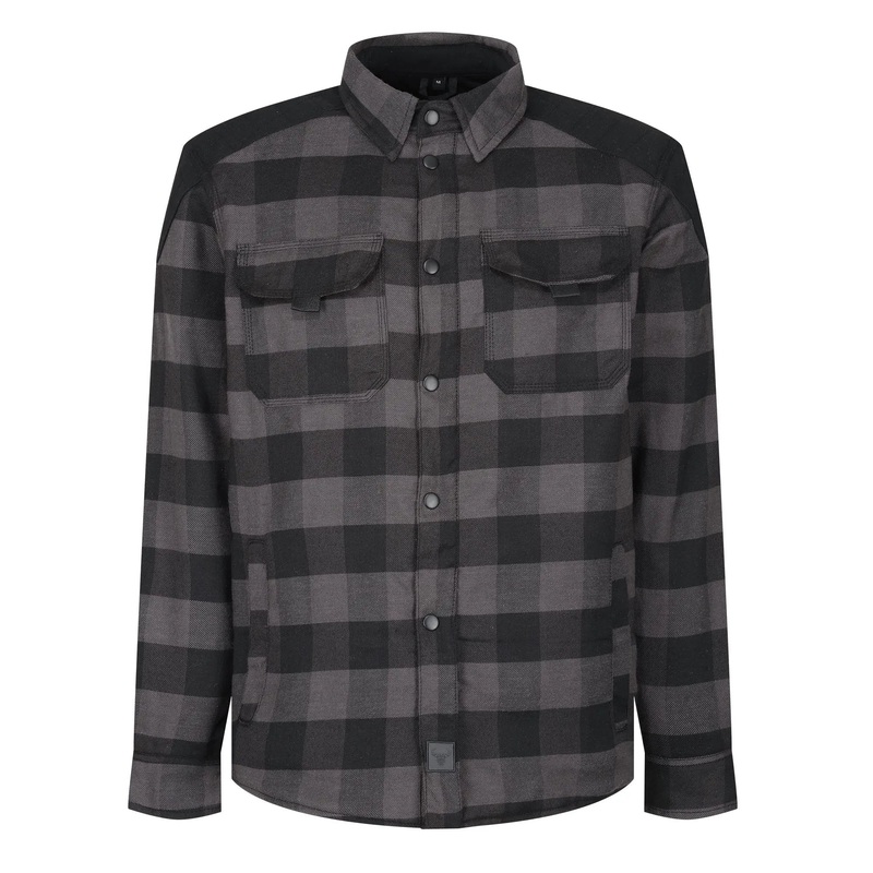 MotoBull Woody Flannel Textile Jacket Grey