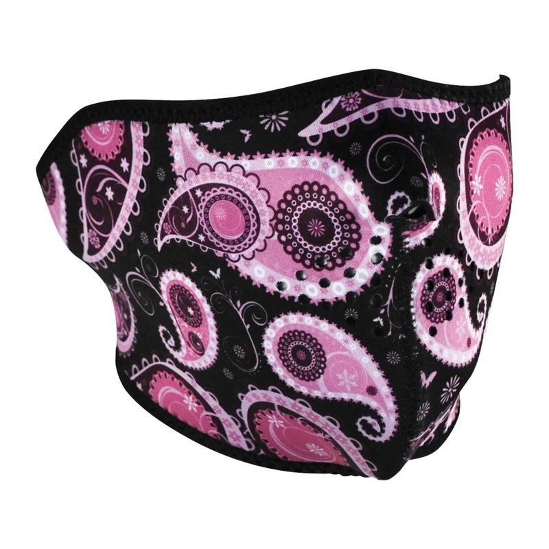 Zan Headgear Neoprene Half Mask Purple Paisley