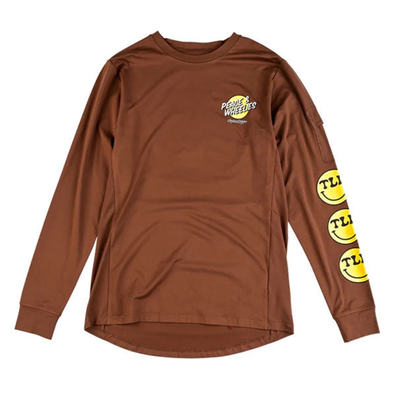 Troy Lee Designs – Ruckus Long Sleeve Ride Tee Wheelie Chocolate