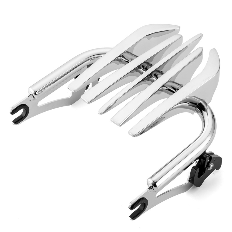 2009-2025 Harley Touring Road King Road Glide Quick Release Invisible Chrome Lugggage Rack