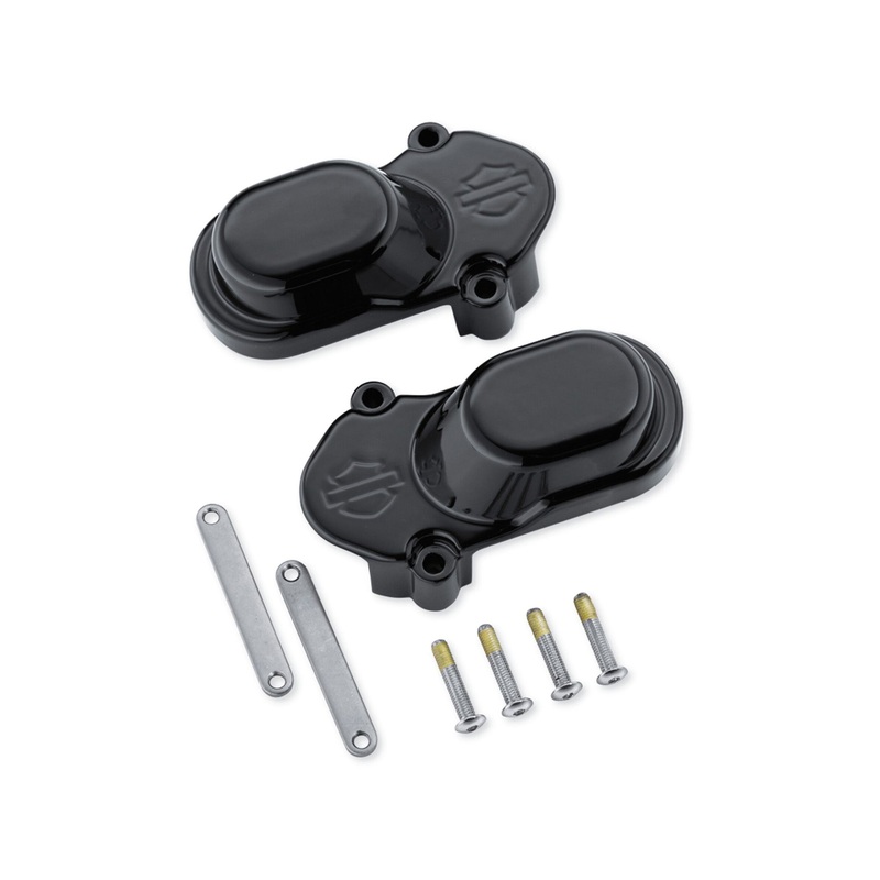Harley Davidson 43013-09A Bar & Shield Rear Axle Cover Kit KIT-COVER,RR AXLE,BLK/XL