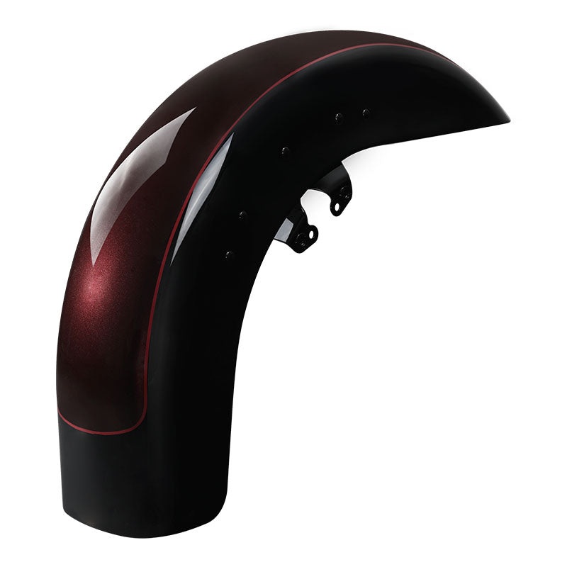 HR3 Midnight Crimson / Vivid Black  Motorcycle 18″ Wide Tire Front Mudguard Fender For Harley Touring Models 2014-2023
