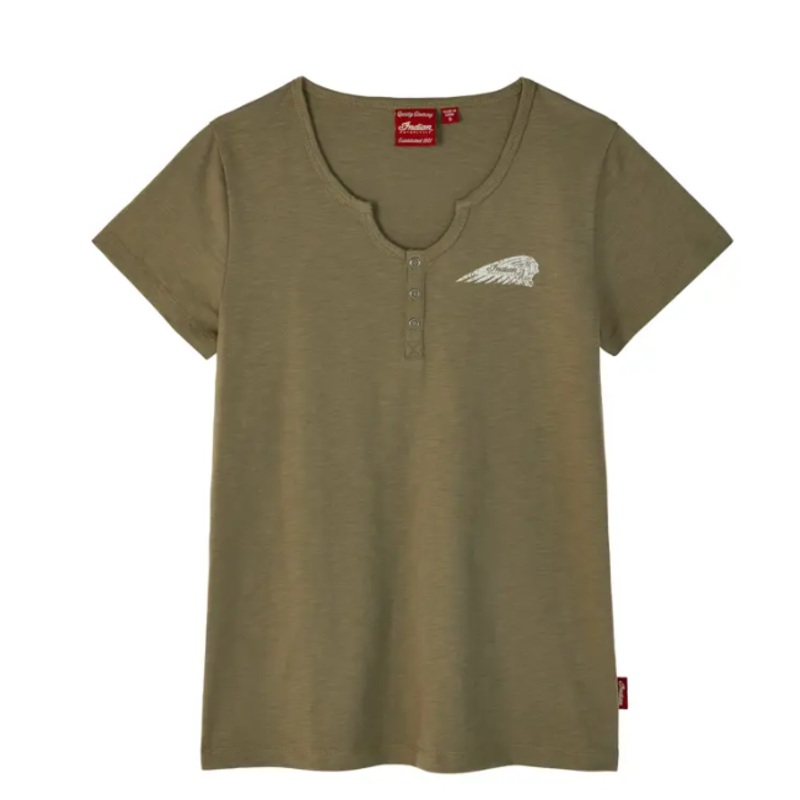 Women’s Spirit Lake IA Henley T-Shirt, Green