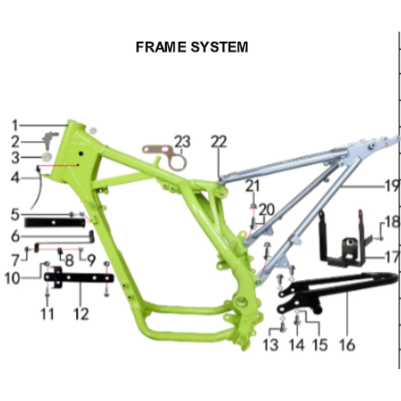 Tail Frame – 150DH & 230DH Gas Dirt Bike