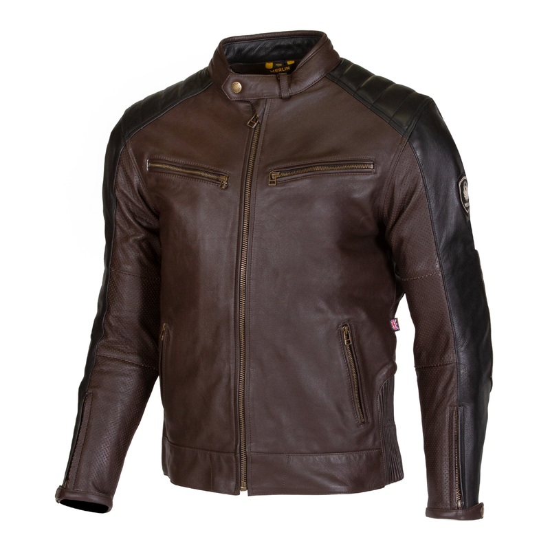 Merlin Chase 2 AAA D3O Leather Jacket Brown / Black
