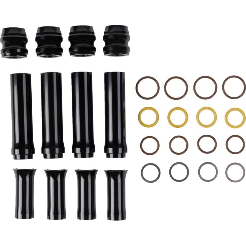 10-Gauge Pushrod Tube Covers, All Black – Milwaukee 8