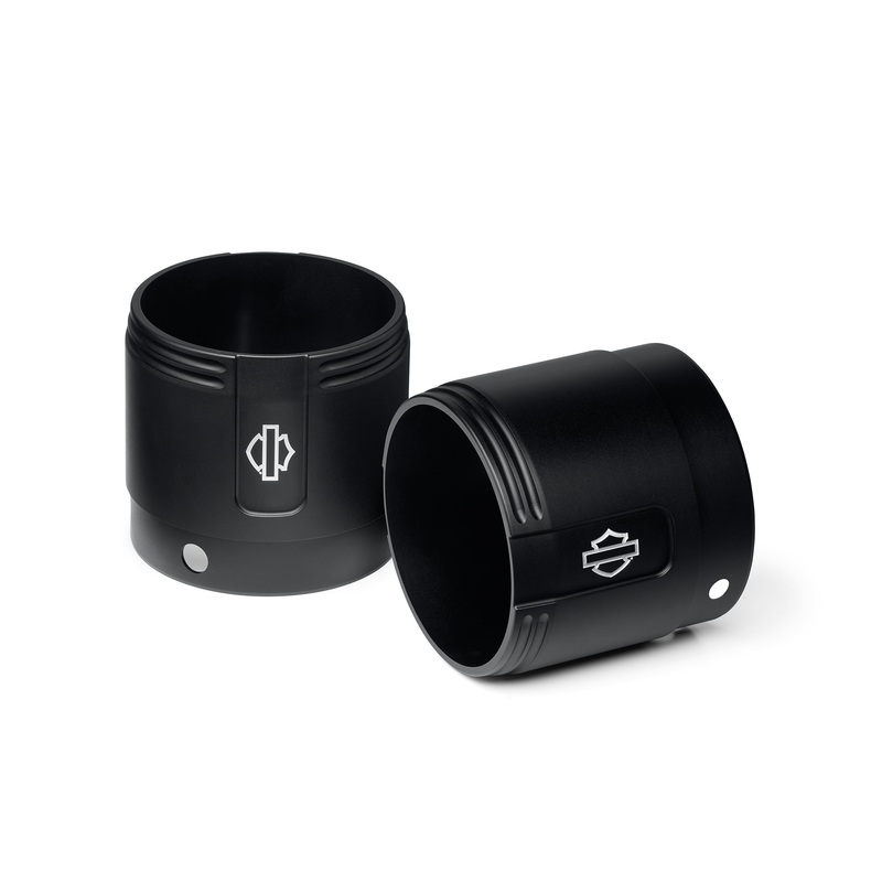 Harley Davidson 65100220 Empire 4.5 in. End Caps KIT,MUF ENDCAP/OUT FNSHR,BLACK