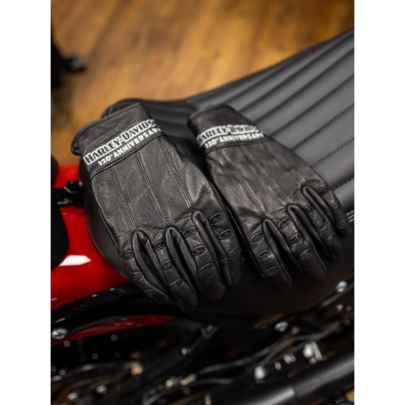 Harley-Davidson Men’s 120th Anniversary True North Leather Gloves 97203-23VM