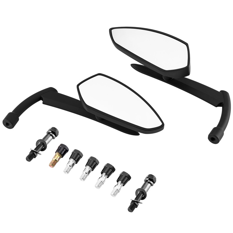 Harley Road Glide FXRS Sportster Softail Dyna Black Spear Scythe Blade Mirrors