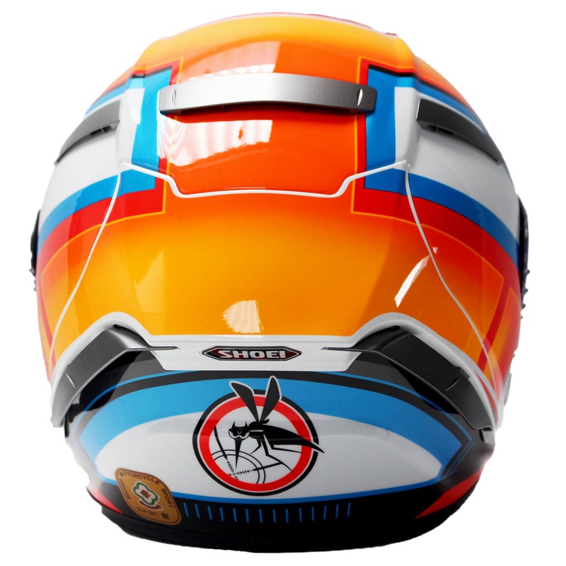 Shoei Aero Edge Spoiler For X Spirit 3 Deangelis Orange Helmet