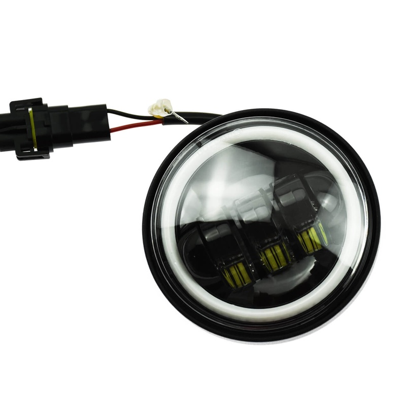 4.5″ 30W LED Fog Light Passing Projector Lamps for Harley Jeep Wrangler | Mactions