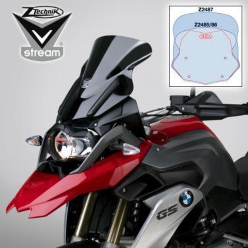 BMW R1200-GS LC Vstream Windscreen Sport Dark Gray Ztechnik Motorcycle Accessories