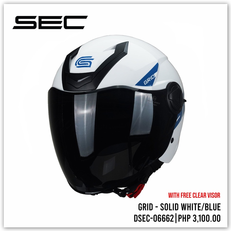 GRID – SOLID WHITE/BLUE