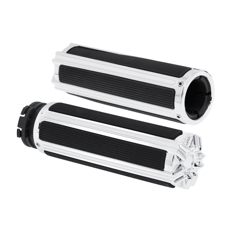 Motorcycle 1″ Handlebar Grips Non-Electronic Throttle for Harley | Mactions