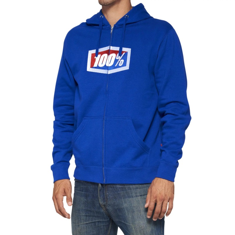 100% Official Zip Hoodie Royal