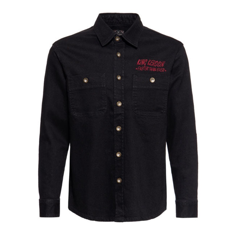 King Kerosin Denim Worker Shirt Black