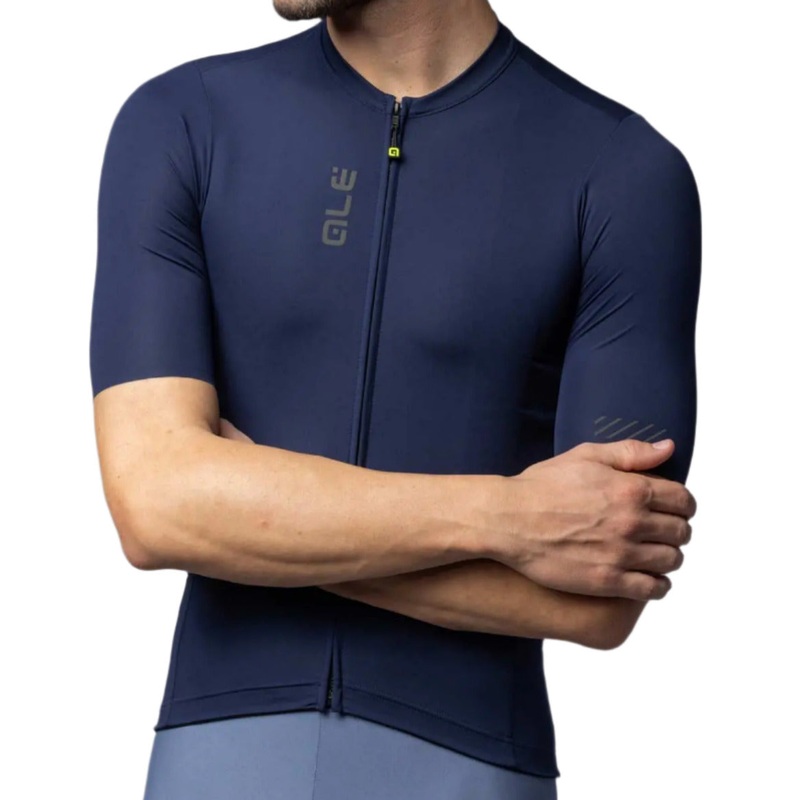 Ale Clothing Colour Block SS25 Pragma Short Sleeves Cycle Jersey Navy