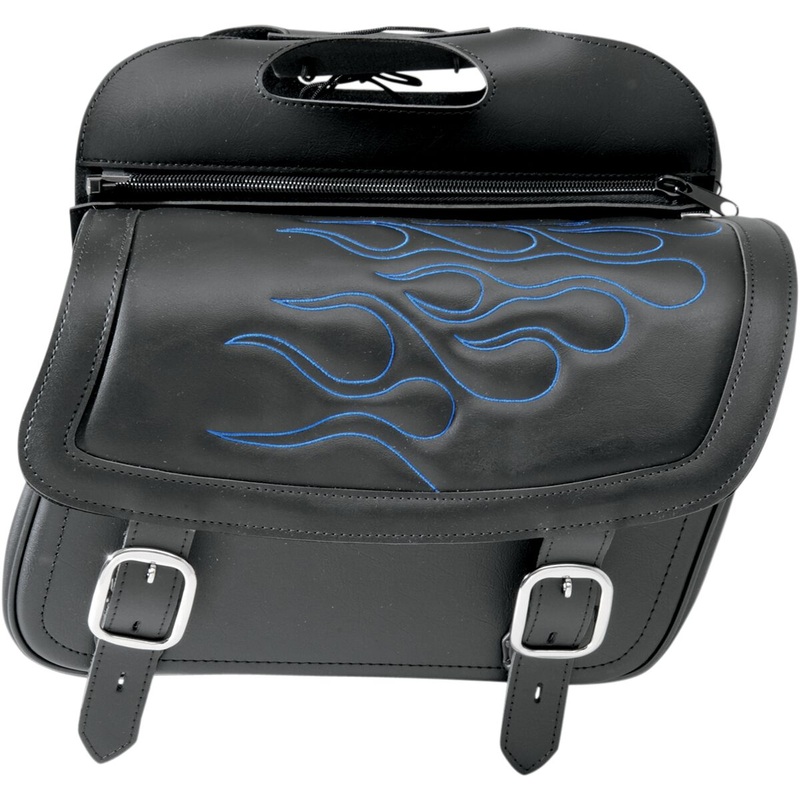 Saddlemen Highwayman Tattoo Saddlebags Black / Blue – Jumbo