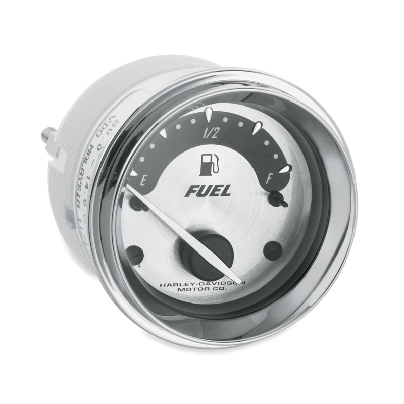 Harley Davidson 75113-04A Fuel Gauge – Spun Aluminum Face GAUGE,FUEL,X