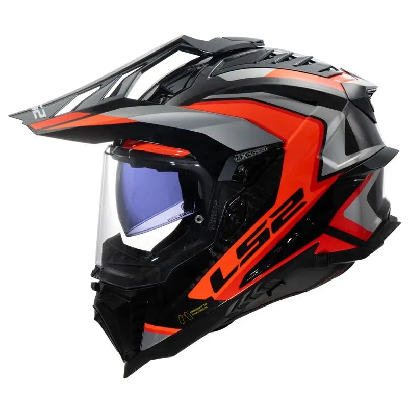 LS2 MX701 Explorer Carbon Frontier 2 Adventure Orange