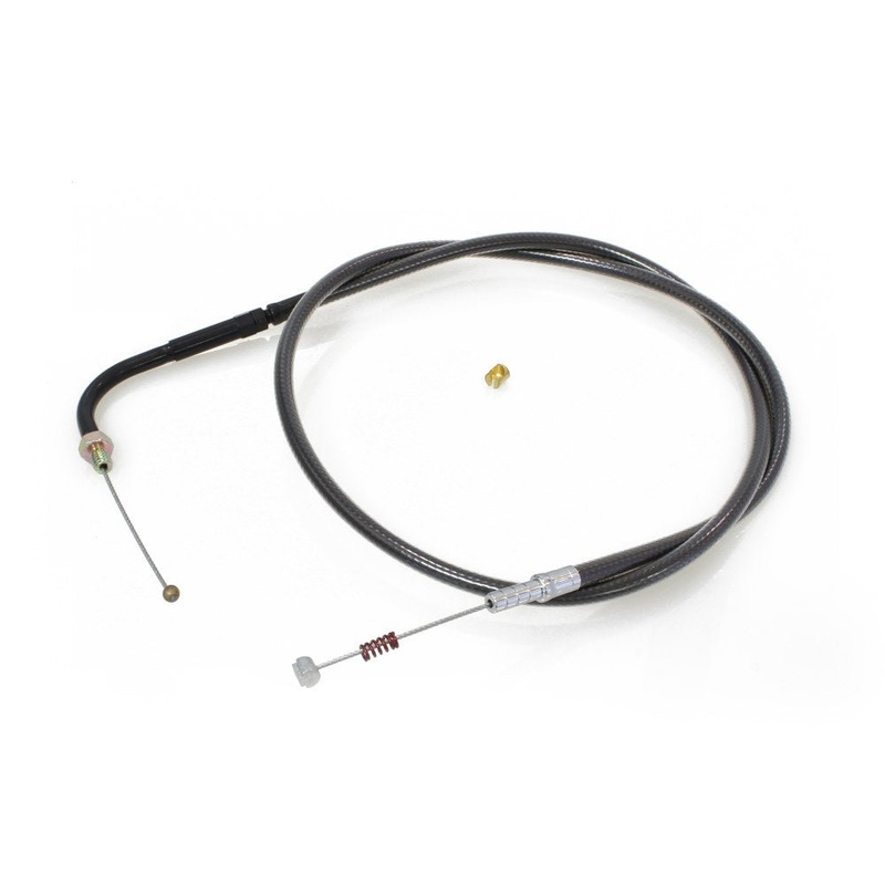 38-1/2in. Idle Cable – Black Pearl. Fits Big Twin 1990-1995.