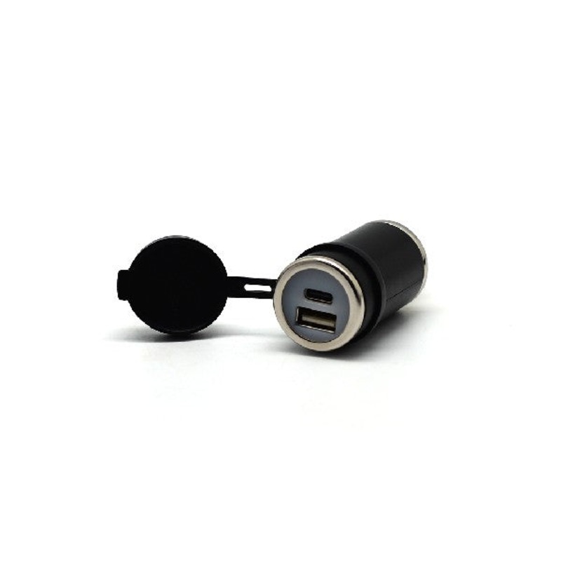 DIN (Hella) to 36W PD USB-C + QC 3.0 (STRAIGHT)