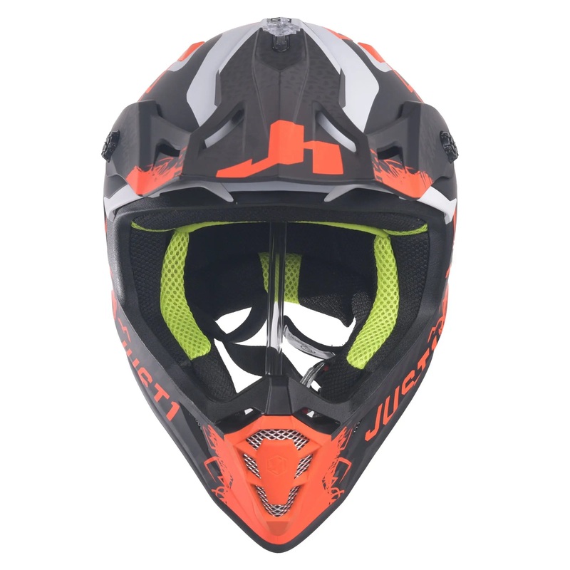 Just1 J38 MX Mask Fluo Orange / Titanium / Matt Black