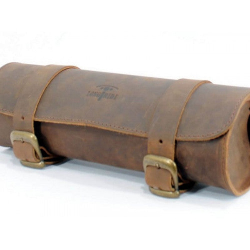 Longride Leather Tool Roll Bag Brown – 6.5 Liters
