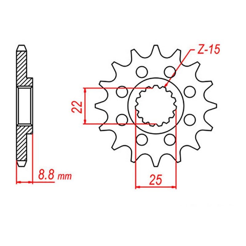 MTX 1901 Hornet Lightweight Steel Front Sprocket #520 (10B-KT1)