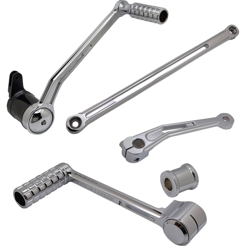 Deep Cut Heel/Toe Foot Control Kit, Chrome – Touring