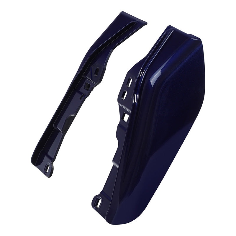 HR3 Zephyr Blue / Black Sunglo Mid-Frame Air Deflectors For Harley Touring and Trike Models 09-24