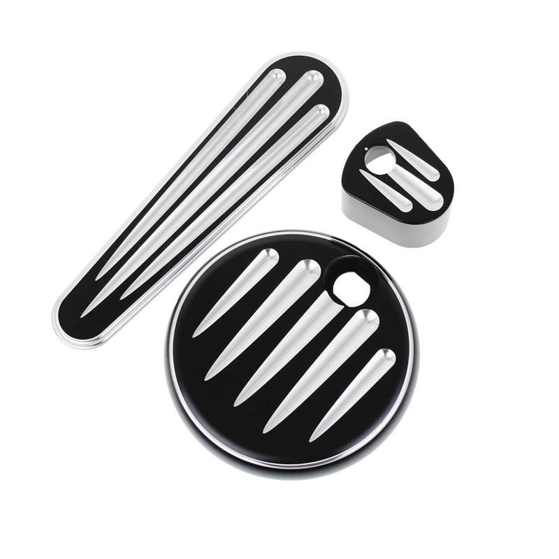 Fuel Tank Door Dash Track Insert Black Kits For Harley Touring 08-13 | Mactions
