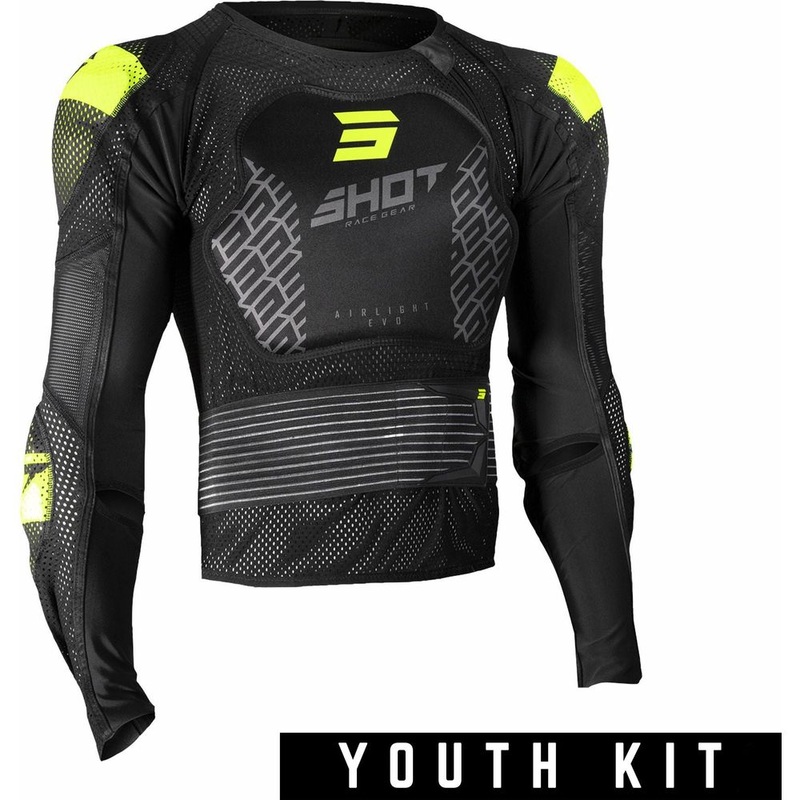 Shot Airlight 2.0 Youth / Kids Protective Jacket Black