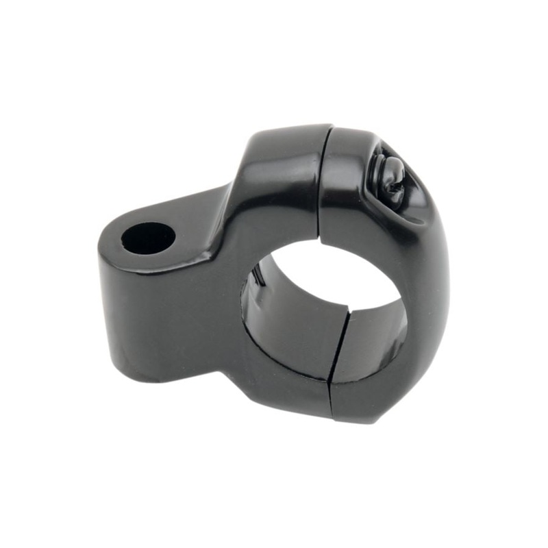 Universal 1″ Motorcycle Mirror Clamp-on Mount – Black