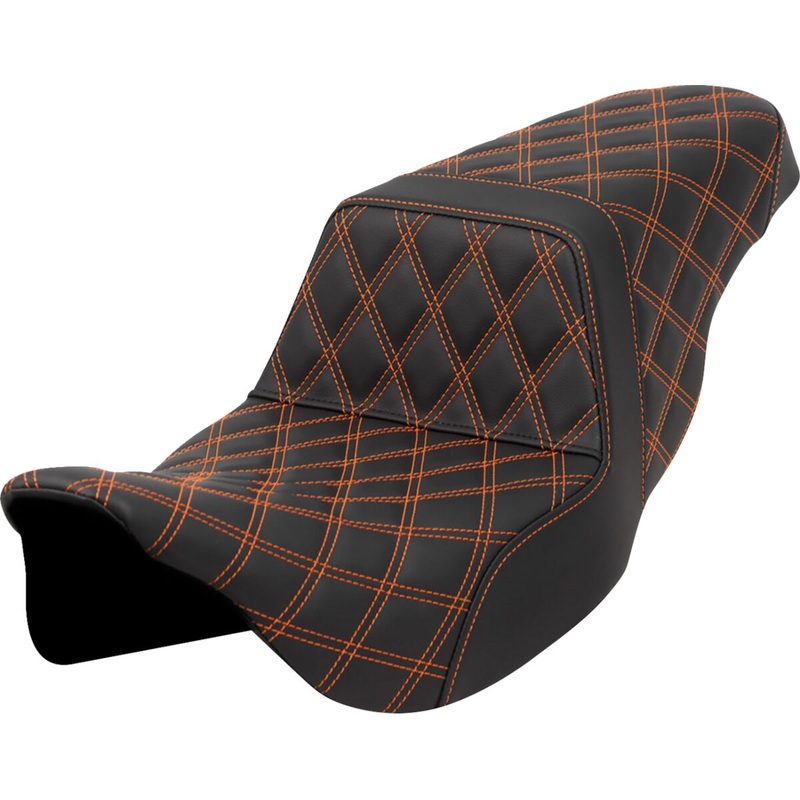 Step Up LS Seat, Orange Stitch – 08-23 Touring