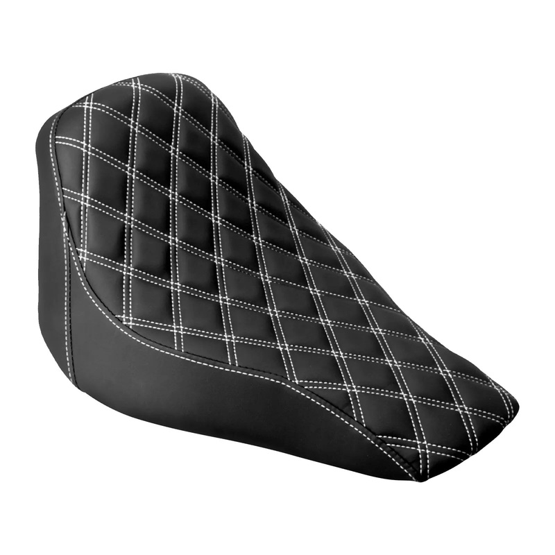 White Diamond Solo Seat For Harley Softail Rocker C FXCWC 08-17 Breakout FXSB 13